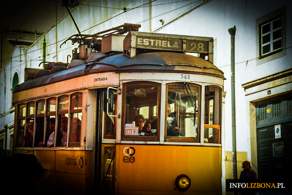 Tramwaj 28 Lizbona zwiedzanie Lizbony tramwajem trasa porady bilety zdjęcia przewodnik żółty tramwaj w Lizbonie 