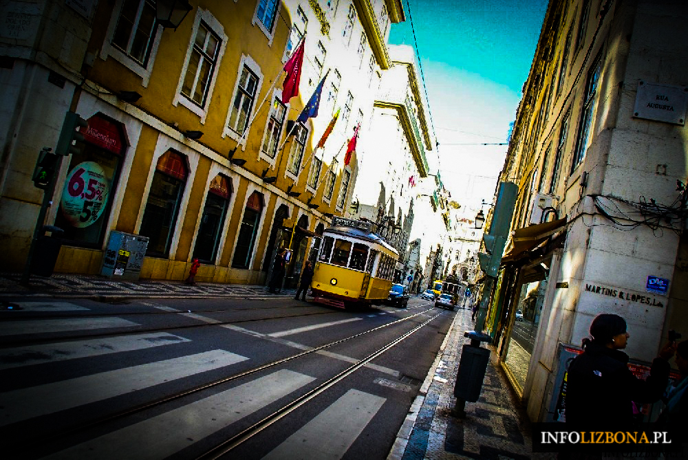Tramwaj 28 Lizbona zwiedzanie Lizbony tramwajem trasa porady bilety zdjęcia przewodnik żółty tramwaj w Lizbonie 
