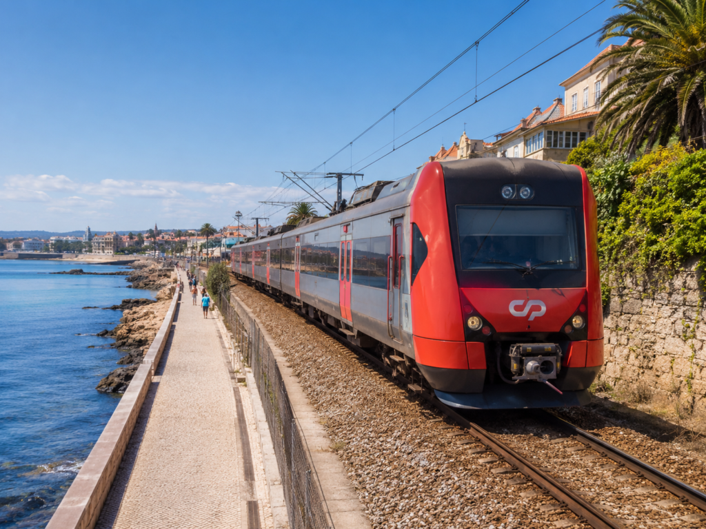 Pociągi w Lizbonie Kolej Lizbona Portugalia Polski Przewodnik Rozkład Jazdy Ceny Informacje PKP Zwiedzanie pociągami Cennik Bilety Wycieczki kolejowe Podróżowanie pociągiem po Portugalii